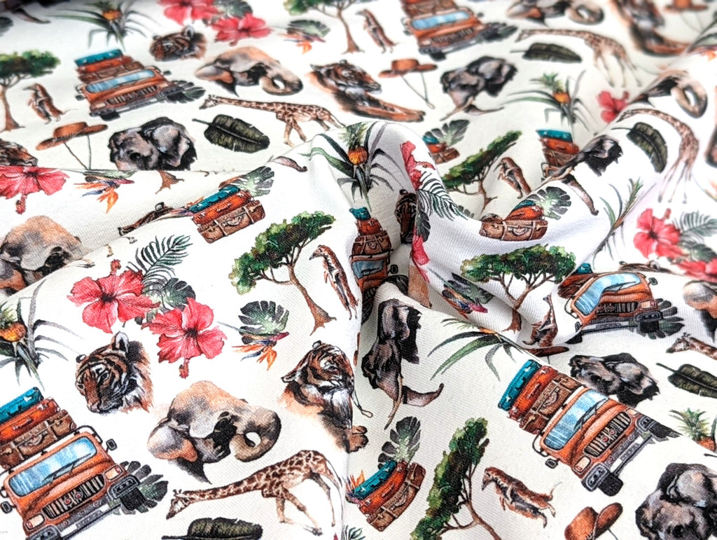 Cotton Jersey Safari Tour White