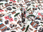 Cotton Jersey Safari Tour White