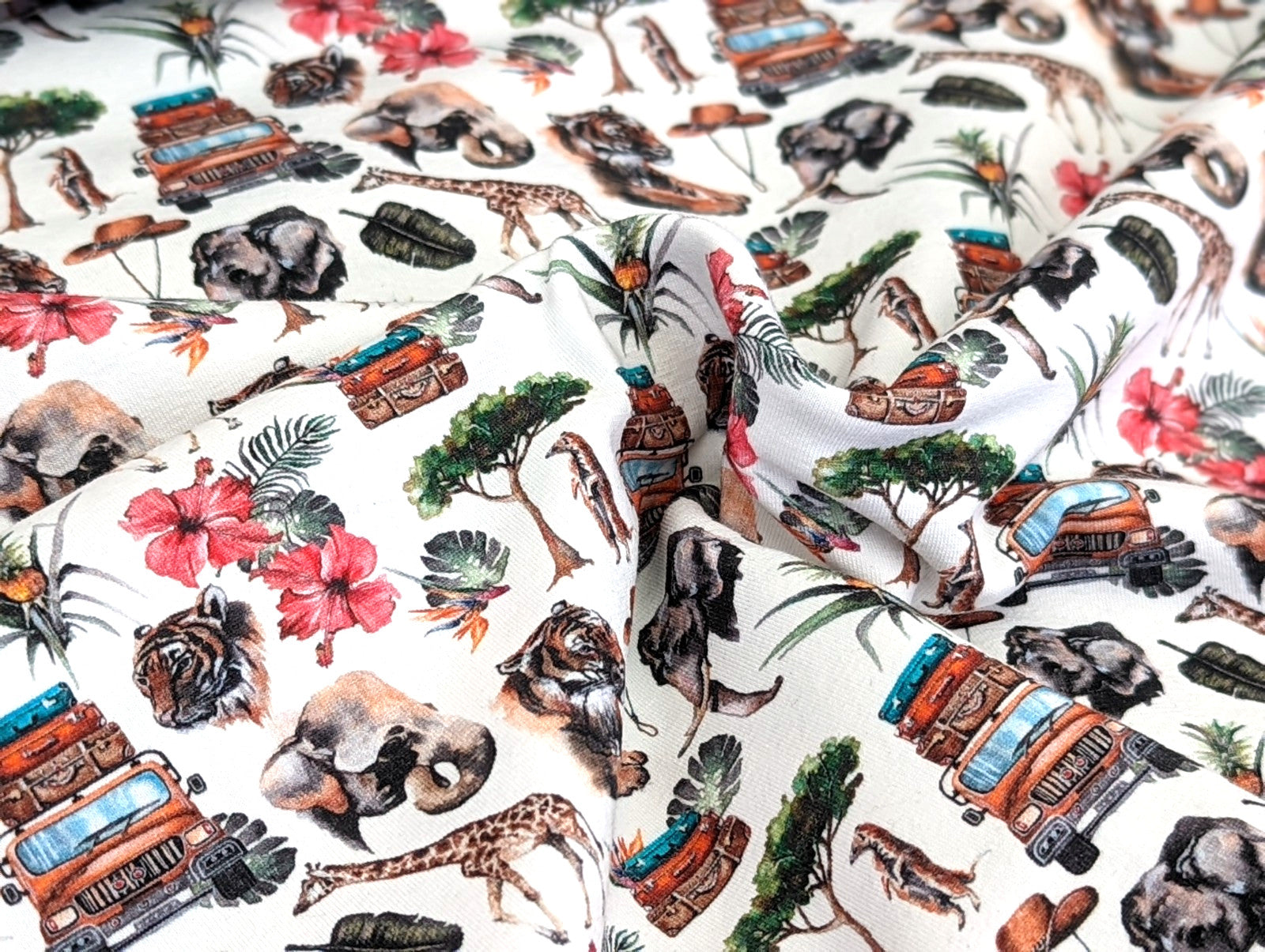 Cotton Jersey Safari Tour White