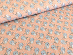 Cotton jersey Sweet Whale Family in old rose