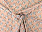 Cotton jersey Sweet Whale Family in old rose