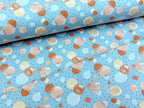 Cotton Jersey Small Circles Dots Pastel Light Blue