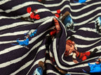 Cotton Jersey Digital Mini Pirate with Shark and Parrot Night Blue