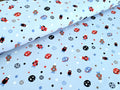 Cotton Jersey Rockets and Planets Baby Blue