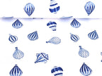 Cotton Jersey Hot Air Balloon on White