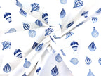 Cotton Jersey Hot Air Balloon on White