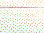 Cotton Jersey Neon Rainbows on White