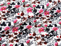 Remnant Cotton Jersey Floral Art Rosehips Bloom KATINOH 47 x FB