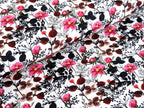 Remnant Cotton Jersey Floral Art Rosehips Bloom KATINOH 47 x FB