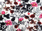 Remnant Cotton Jersey Floral Art Rosehips Bloom KATINOH 47 x FB