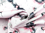 In-house production Cotton Jersey Princess Swan on Light Pink