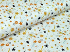Cotton Jersey Shooting Stars Glitter Terracotta White