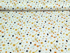 Cotton Jersey Shooting Stars Glitter Terracotta White