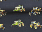 In-house production cotton jersey Tractors on night blue