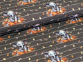 Eigenproduktion Baumwolljersey Elefant mit Schmetterling auf Braun/Grau