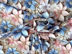 In-house production Organic Cotton Jersey Dreamy Blossoms Pastel Shades Light Blue/Pink
