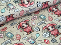 Eigenproduktion Baumwolljersey Sweet Hasengirl auf Beige