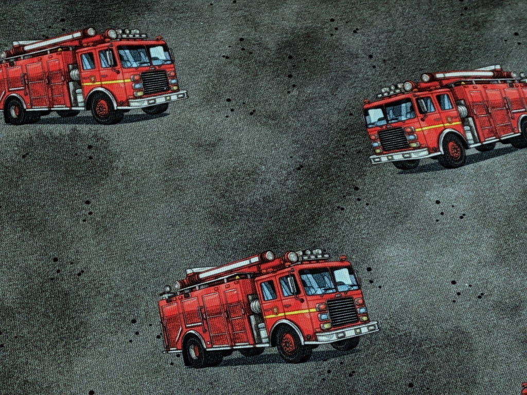 Eigenproduktion Baumwolljersey Feuerwehr Grau