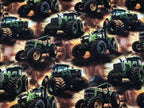 Eigenproduktion French Terry Farm Traktor Traktoren Grün/Braun