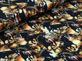 In-house Production Cotton Jersey Wild Horses on Brown
