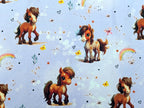 In-house production Cotton Jersey Rainbow Pony on Lilac