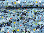 In-house Production Organic Cotton Jersey Awesome Cool Kid on Light Blue