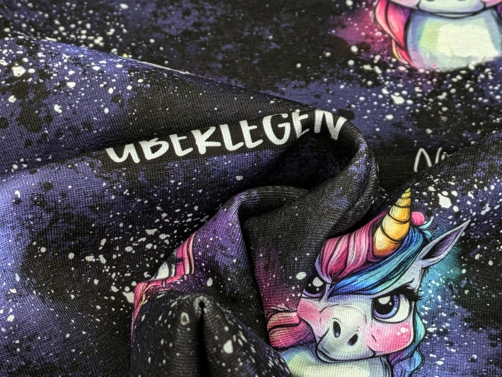 In-house production Cotton Jersey Unicorn Not for the Faint-hearted on Lilac