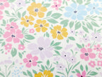 Cotton Jersey Pastel Floral Meadow Cream White