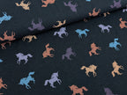 Cotton Jersey Unicorn Night Blue Mélange