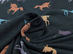 Cotton Jersey Unicorn Night Blue Mélange