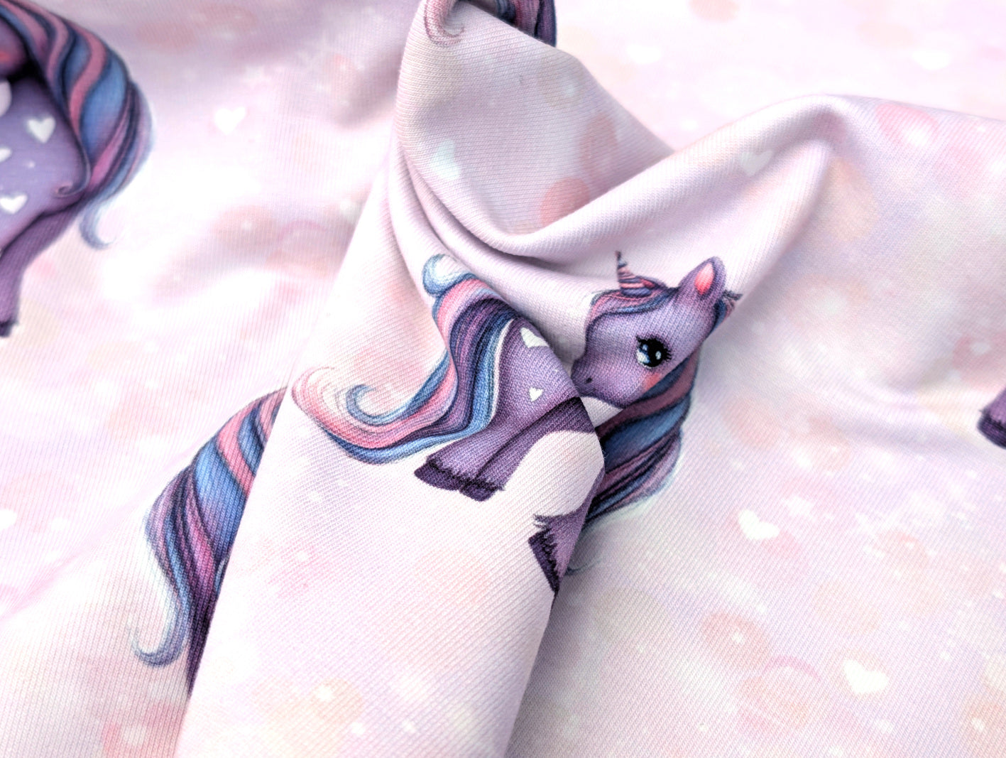 In-house production cotton jersey Lotti and Friends on White