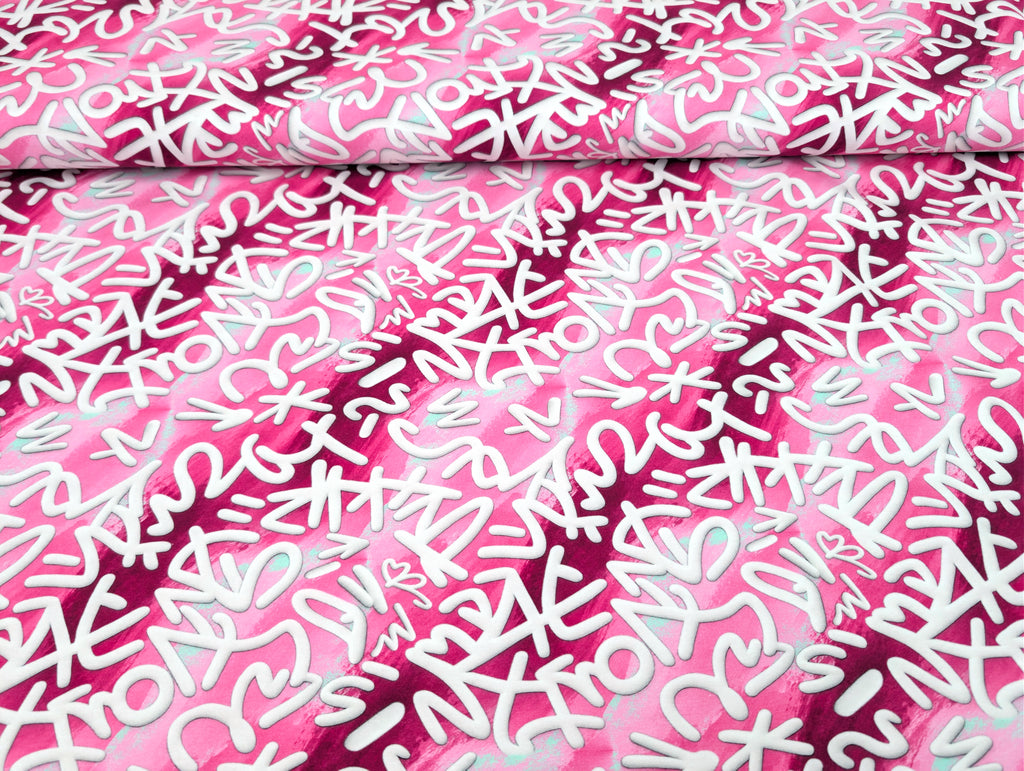 In-house production cotton jersey Lotti and Friends on White