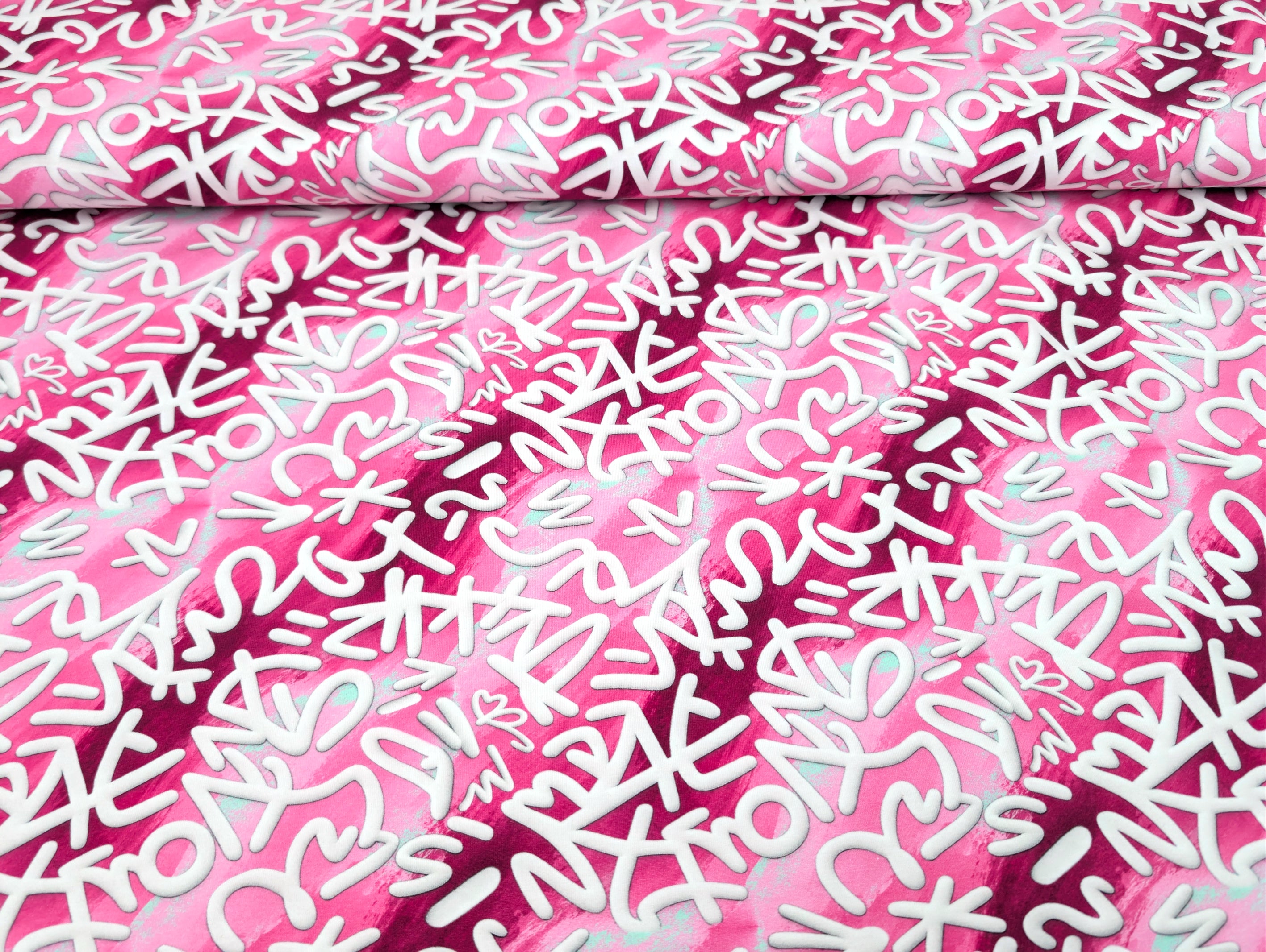 In-house production cotton jersey Lotti and Friends on White