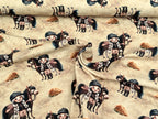 Eigenproduktion Baumwolljersey Pferdemädchen und ihr Pony