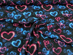 Eigenproduktion Baumwolljersey Sternen Herze in Rosa und Blau