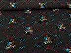 In-house production French Terry Techno Teddy Cuddle Me Wild Colorful / Black