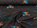 In-house production French Terry Techno Teddy Cuddle Me Wild Colorful / Black
