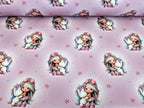 Eigenproduktion French Terry Rainbowgirl auf Meliert Rosa