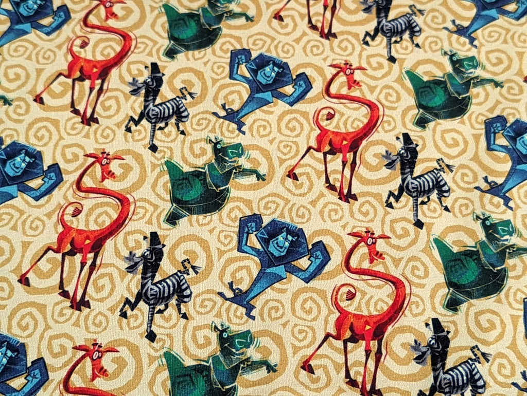 Digital Cotton Jersey Madagascar on Yellow