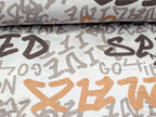 Cuddle Fleece Lettering Grey/Brown