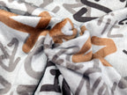 Cuddle Fleece Lettering Grey/Brown