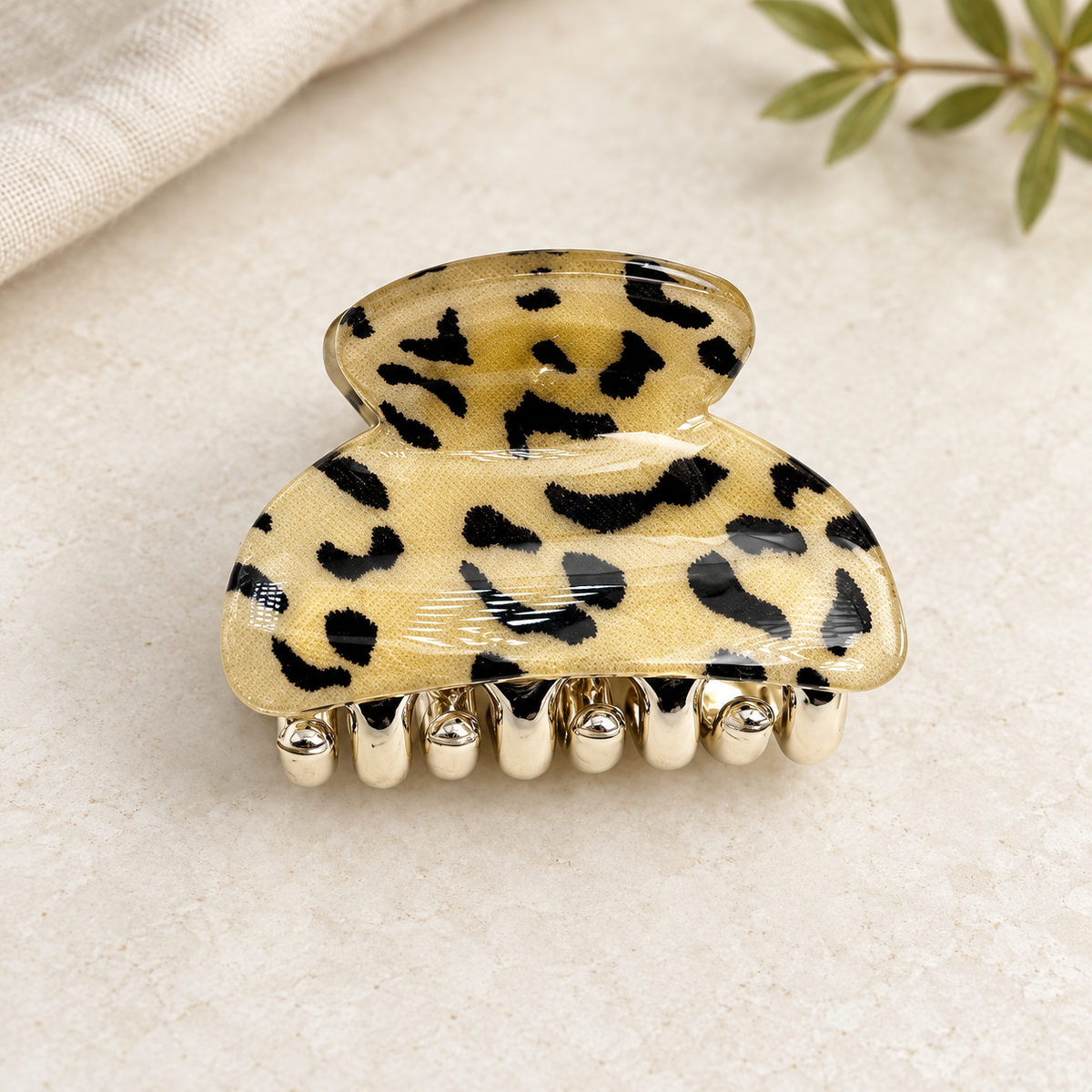 Mini-Haarspange Leopard