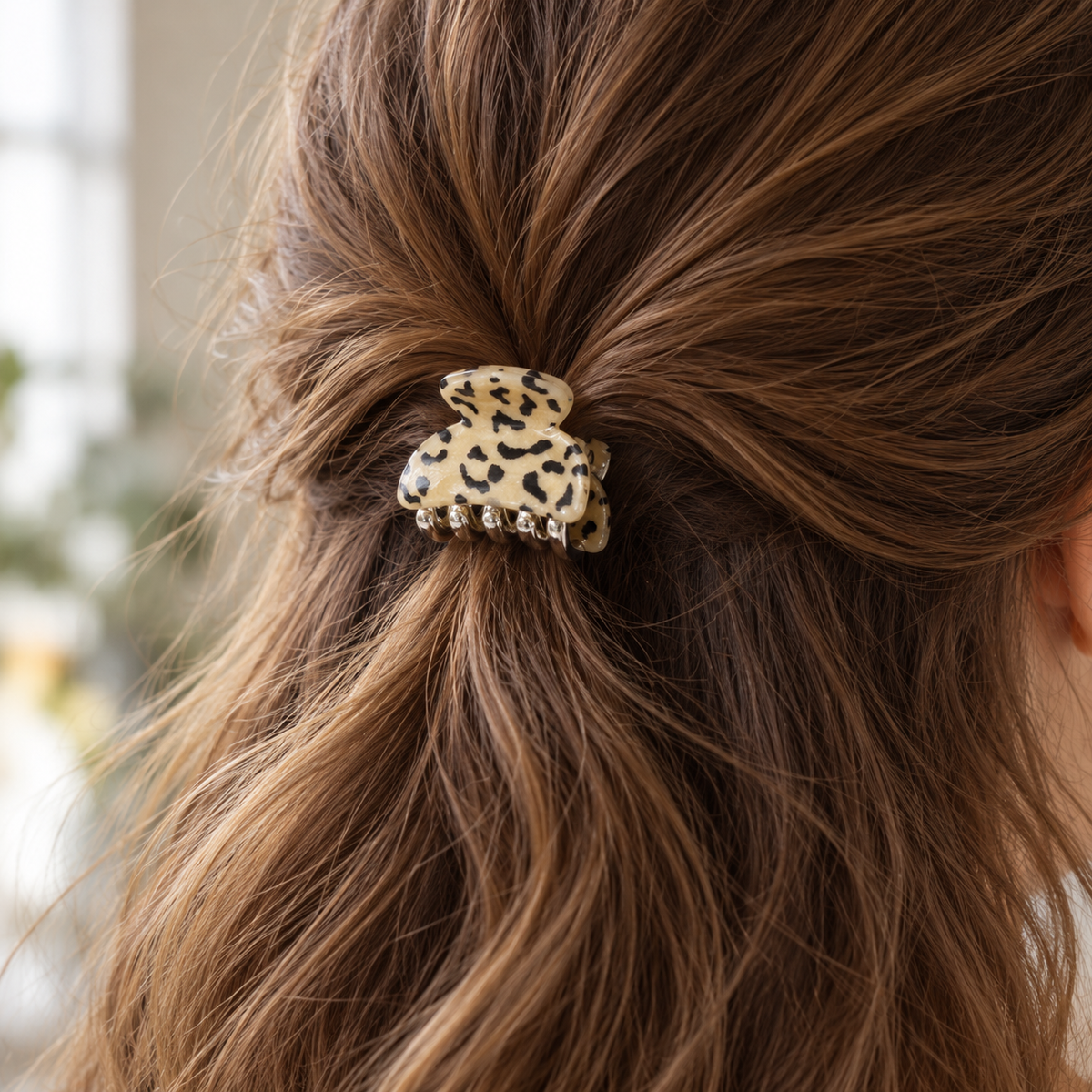Mini-Haarspange Leopard