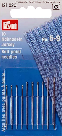 Sewing machine needles Jersey 10 pieces 5-9 silver-colored