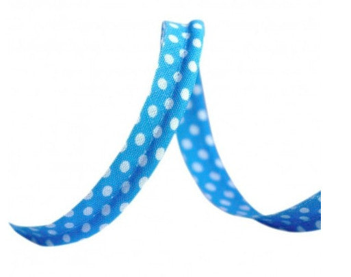 Piping Trim 9 mm Light Blue White Dots