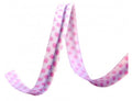 Paspelband 9 mm Rosa Weiss Punkte