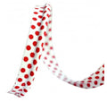 Piping Trim 9 mm White Red Dots