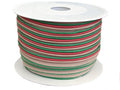 Paspelband 15 mm Dreifarbig Scarlet rot / Grassgrün / Beige