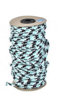 Round cord 8 mm black/white/aqua