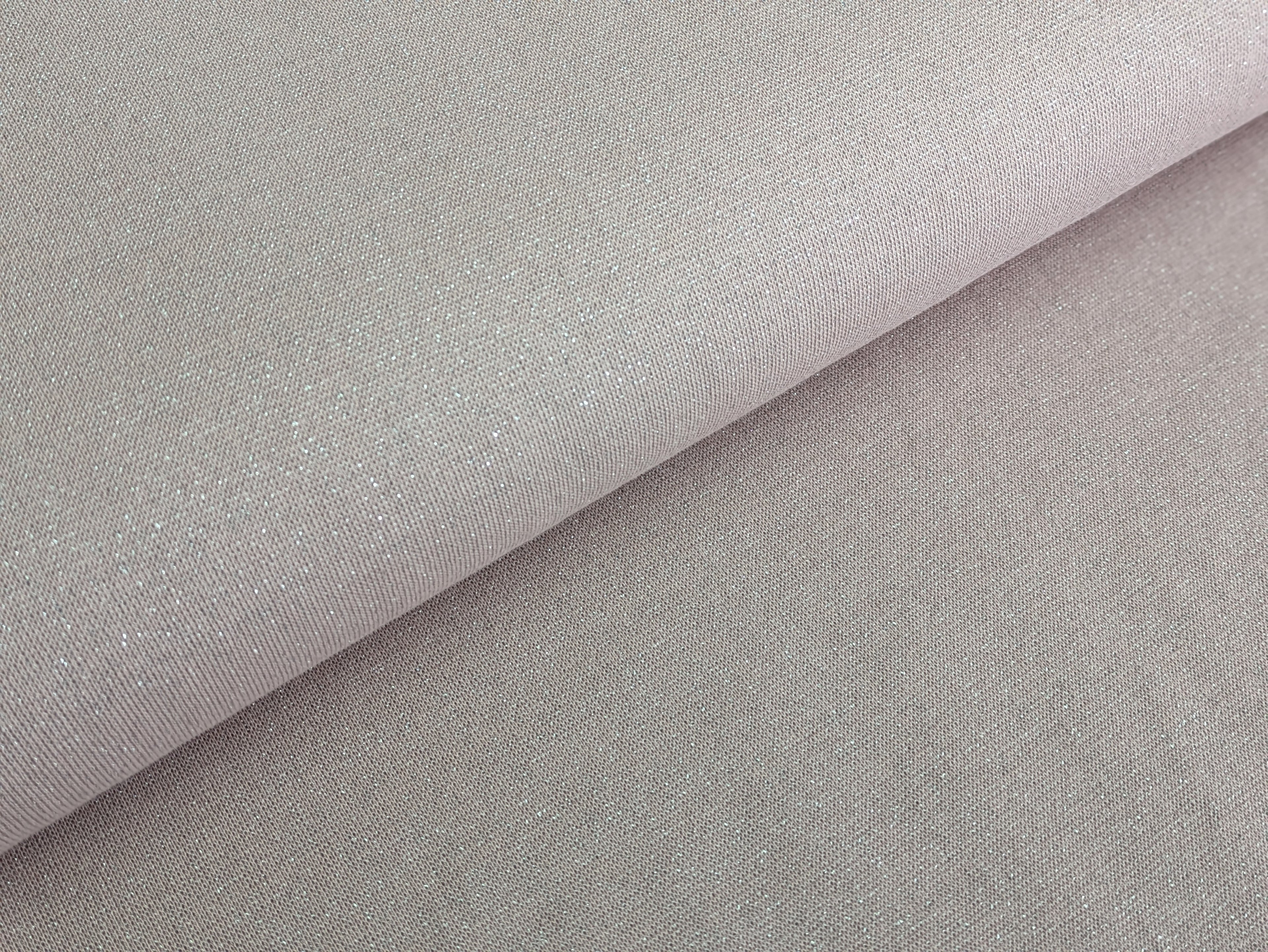 Bündchen Glitzer Alt Rosa Silber